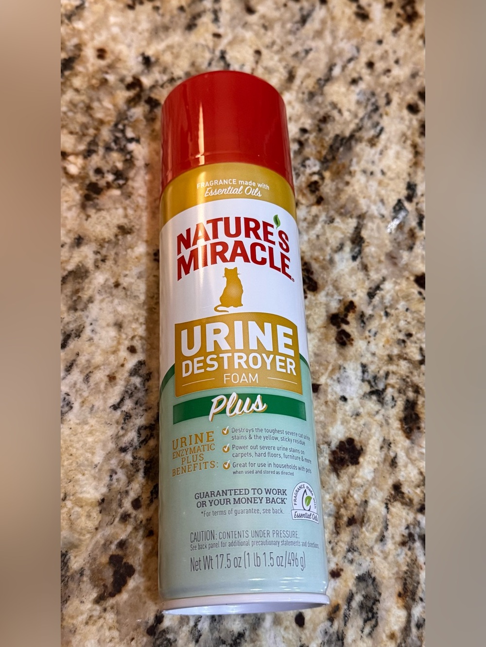 Nature's Miracle Urine Destroyer Plus Cat Enzymatic Cleaner 17.5oz Severe Stains